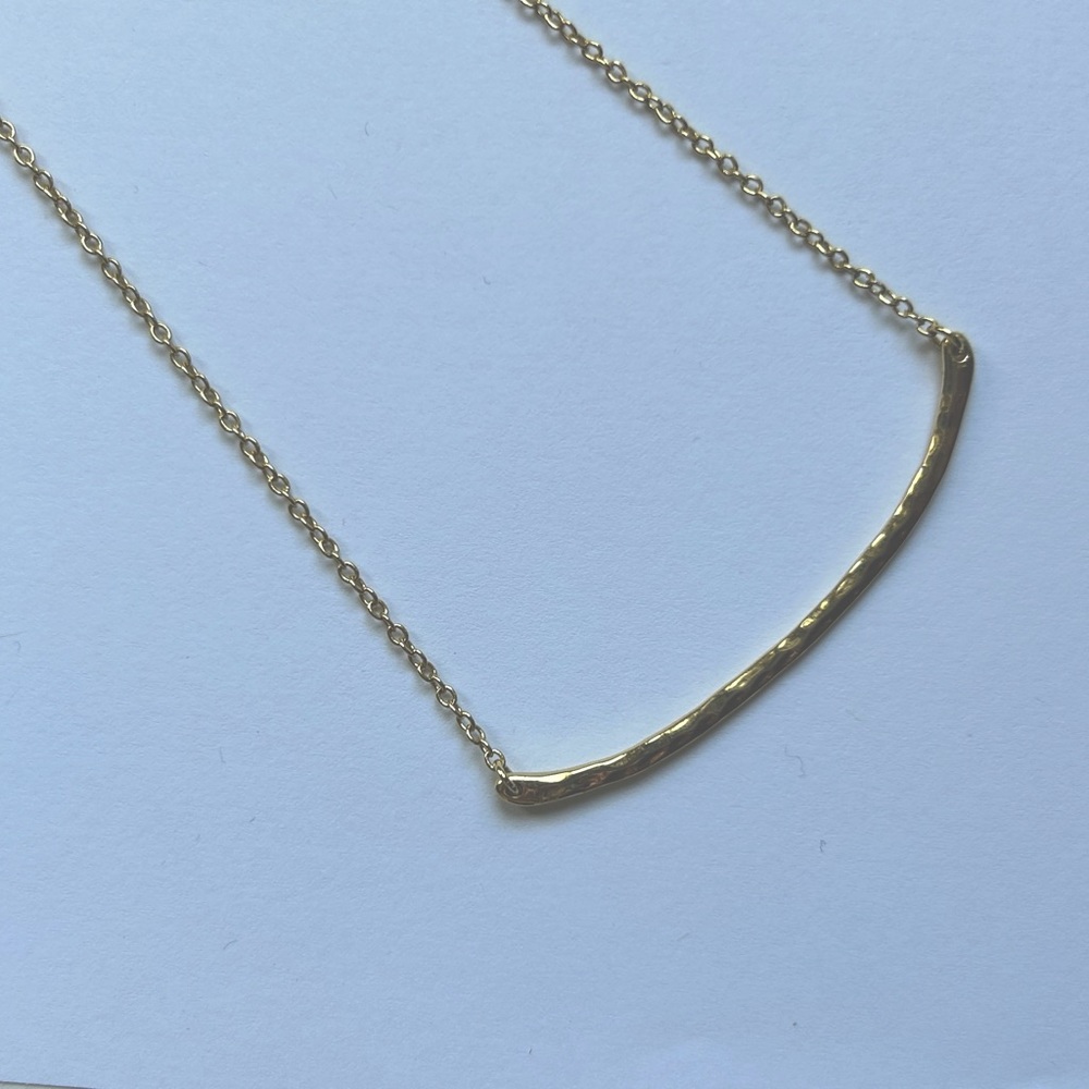 Gorjana Tanner Small Bar Pendant Necklace Gold